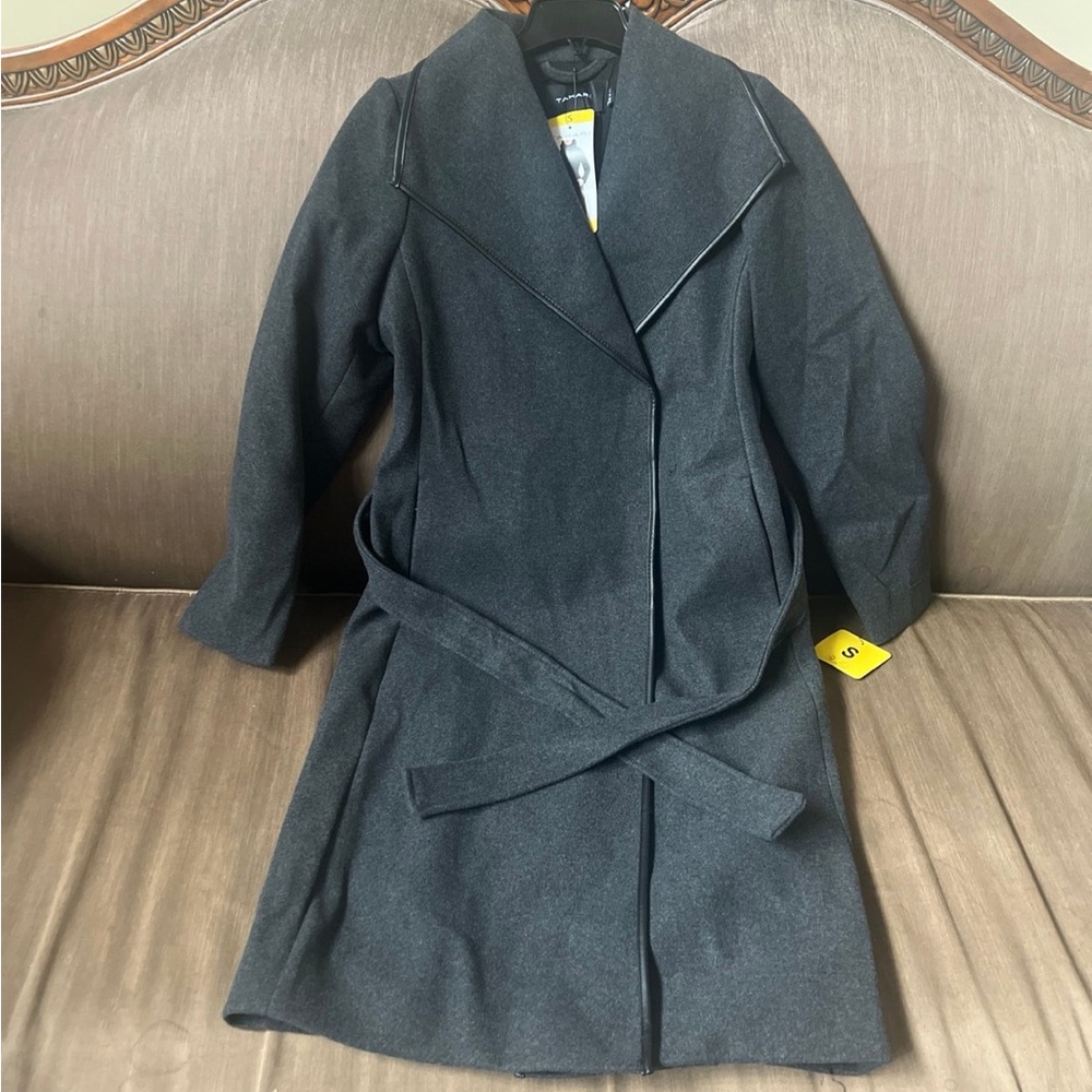Tahari Dark Gray Trench Coat